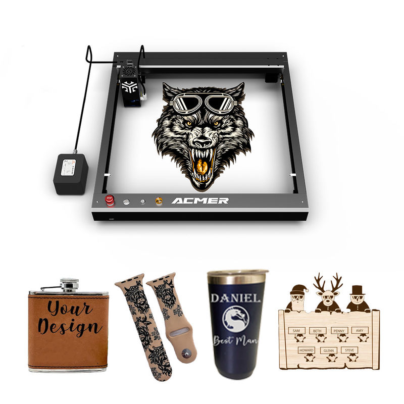 Graveuse laser à diode 33W et machine à découper haute précision pour le cuir en bois acrylique