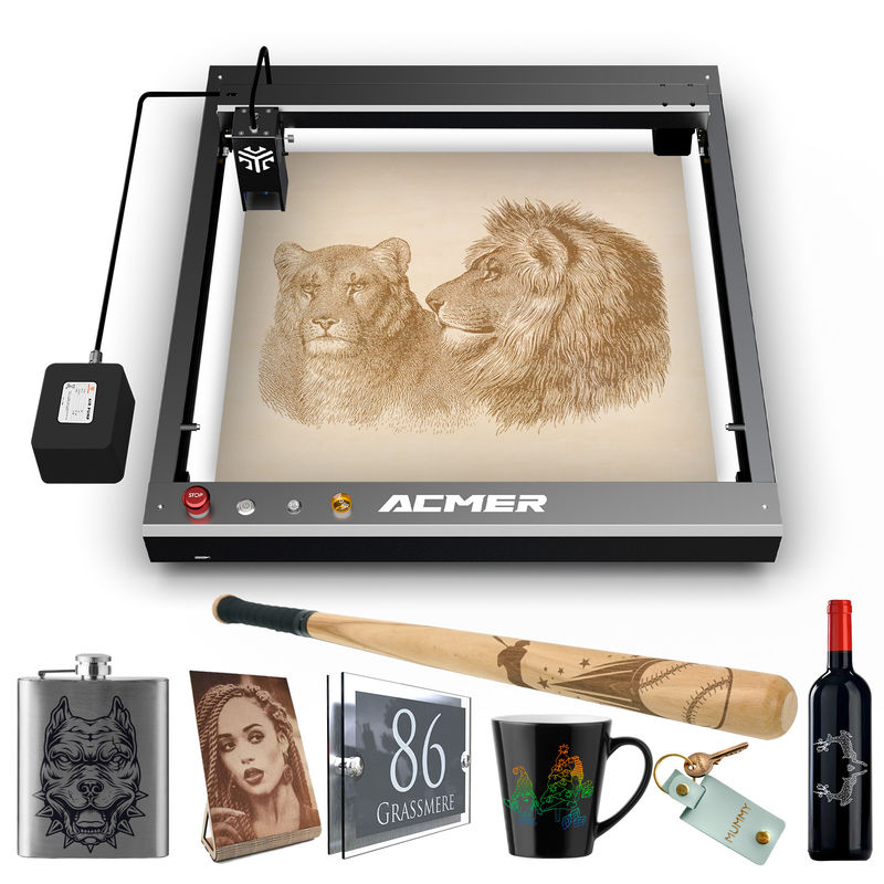 36W Laser Graver et Cutter Diode Laser Machine de gravure sur bois pour la batte de baseball