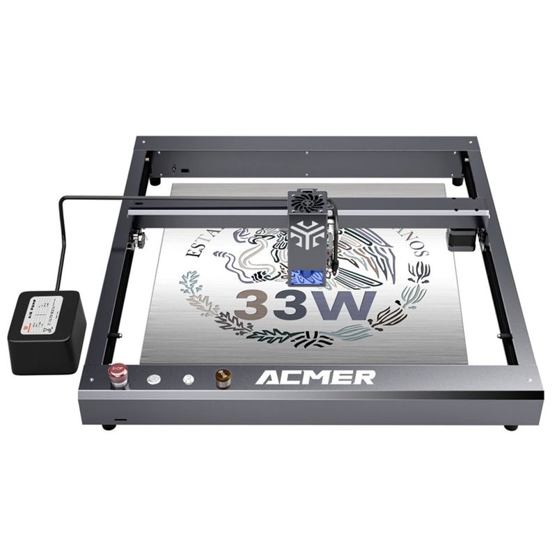 ACMER P2 33W machine de découpe à gravure au laser, gravure au laser sur bureau et coupeuse à haute vitesse 30000 mm/min