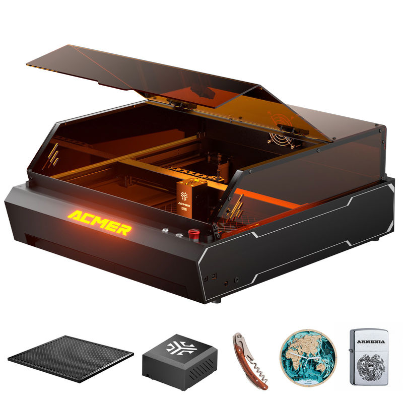 ACMER P3 2 en 1 machine de découpe à double module laser avec laser à diode 10W 2W laser IR