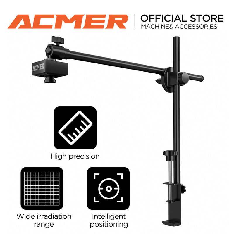Professionnel 1/2,5 ̊ Caméra brun clair support de positionnement précis Enregistrement vidéo pour la gravure au laser Acmer P2, P1 S ProSer