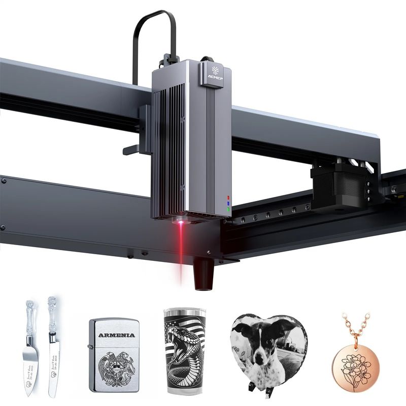 ACMER P2 IR 2w Graveur laser à fibre de 0,03 mm Spot ultra-fin pour le métal plastique roche acrylique