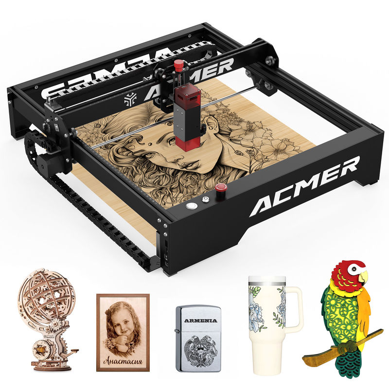 ACMER P1 10W Laser Engraver 10000mm/min Machine de gravure laser de bureau à grande vitesse, sortie laser de 20W