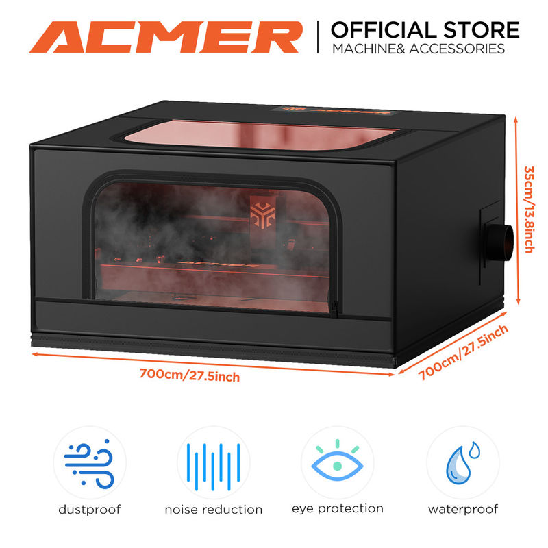 ACMER R10 Protection Machine de gravure au laser boîtier ignifuge à l'épreuve de la poussière à l'épreuve de la fumée de l'échappement de protection des yeux