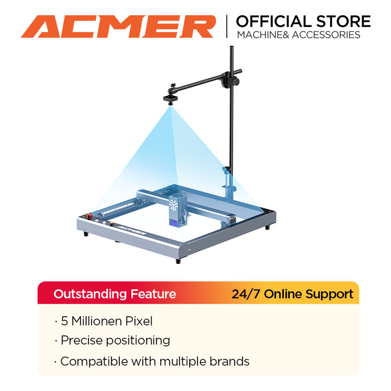 ACMER A500 Lightbrun Caméra de support de positionnement précis Enregistrement vidéo pour la machine de gravure laser