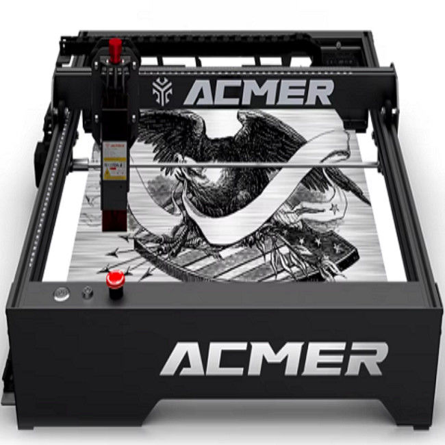 DC 24V Puissance d'entrée 10W Gravateur laser avec vitesse de gravure 10000mm/min et communication USB / APP